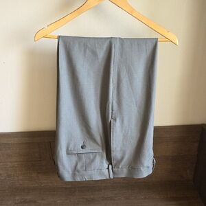 Haggar Black Dress Pants with Subtle Stripe Trim